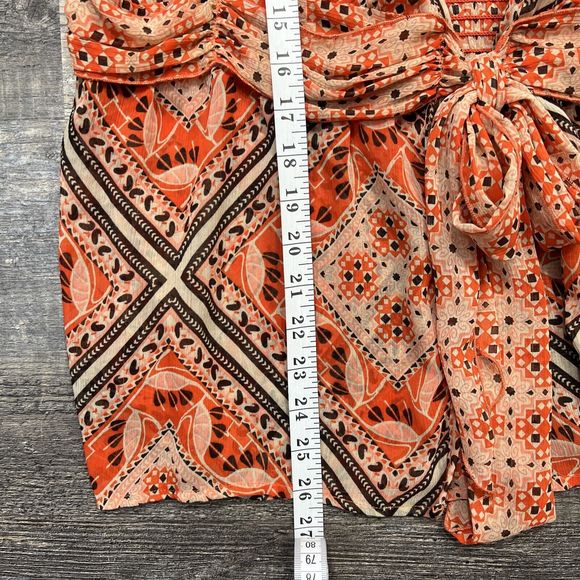 Lane Bryant Orange Sheer Swim Cover Tie Front Kimono Top Size 14/16 - Picture 10 of 11